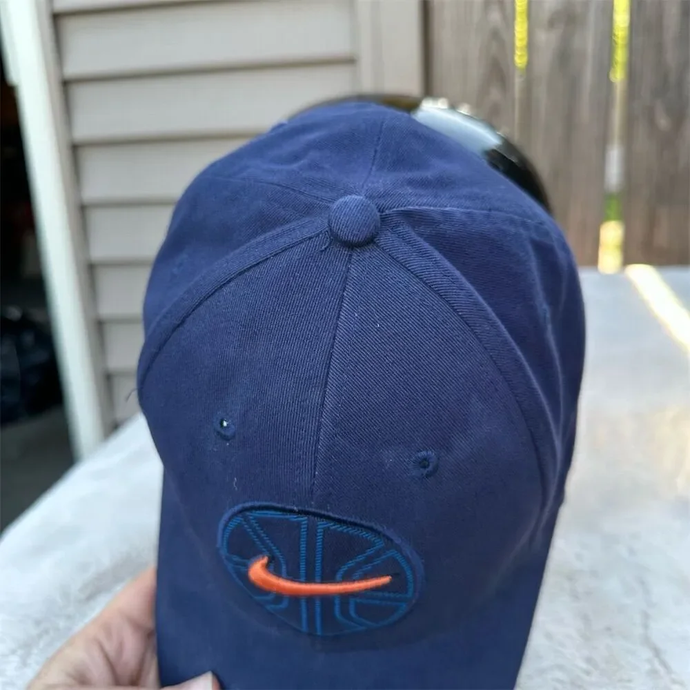 Nike Unisex Navy Blue Adjustable Cap with Embroidered Swoosh Logo